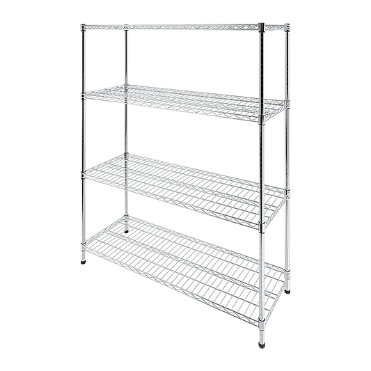 Image of modular wire storage shelf 1500 x 450 x 1800mm steel shelving  suitable for aged care, corporate offices, and commercial settings