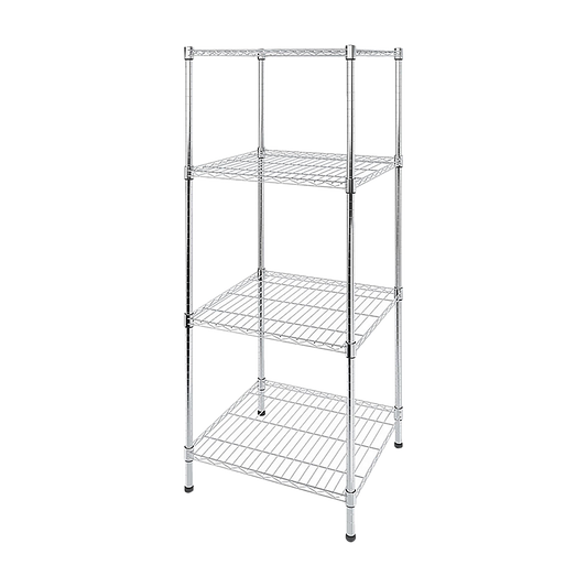 Image of modular wire storage shelf 600 x 600 x 1800mm steel shelving  suitable for aged care, corporate offices, and commercial settings