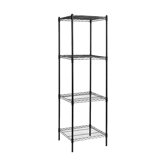 Image of modular wire storage shelf 600 x 600 x 1800mm steel shelving  suitable for aged care, corporate offices, and commercial settings
