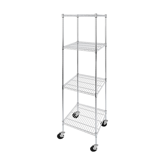 Image of modular wire storage shelf 600 x 600 x 1800mm steel shelving  suitable for aged care, corporate offices, and commercial settings