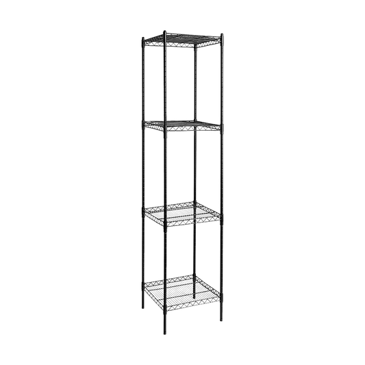 Image of modular wire storage shelf 450 x 450 x 1800mm steel shelving  suitable for aged care, corporate offices, and commercial settings