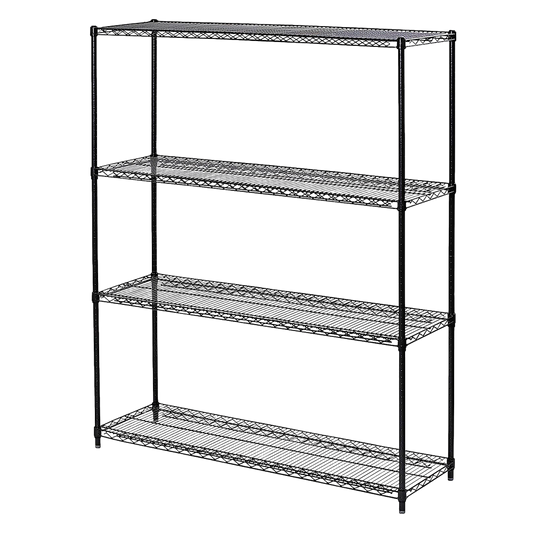 Image of modular wire storage shelf 1200 x 600 x 1800mm steel shelving  suitable for aged care, corporate offices, and commercial settings