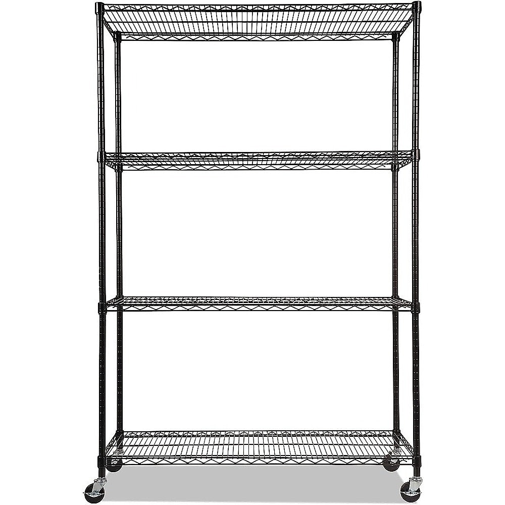 Image of modular wire storage shelf 1500 x 350 x 1800mm steel shelving  suitable for aged care, corporate offices, and commercial settings