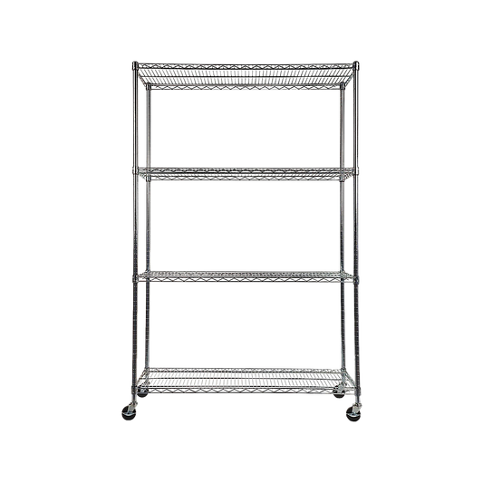 Image of modular wire storage shelf 900 x 450 x 1800mm steel shelving  suitable for aged care, corporate offices, and commercial settings