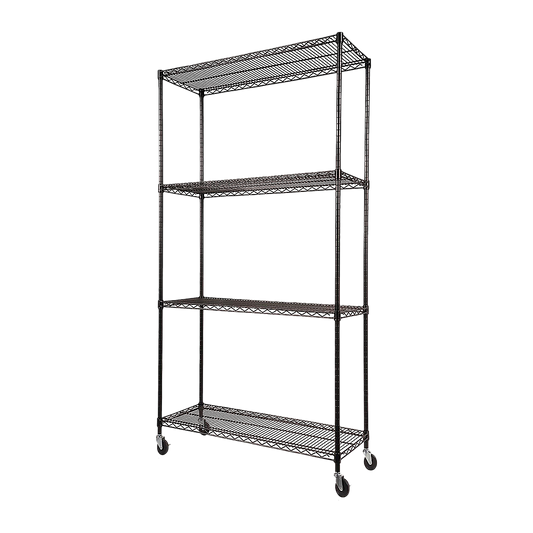 Image of modular wire storage shelf 900 x 450 x 1800mm steel shelving  suitable for aged care, corporate offices, and commercial settings