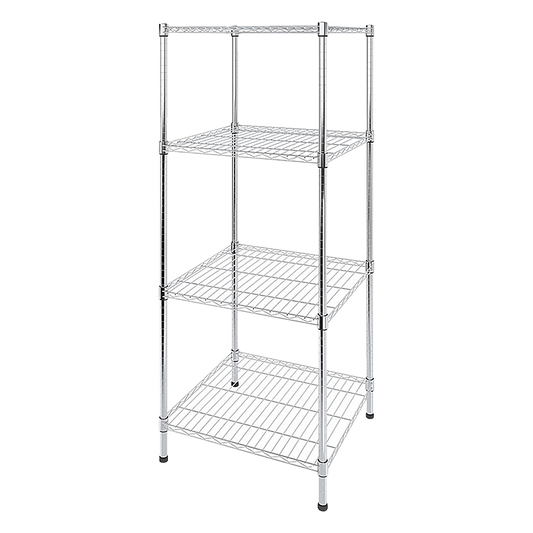 Image of modular wire storage shelf 350 x 350 x 1800mm steel shelving  suitable for aged care, corporate offices, and commercial settings