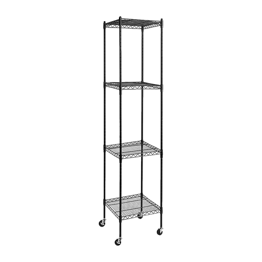 Image of modular wire storage shelf 350 x 350 x 1800mm steel shelving  suitable for aged care, corporate offices, and commercial settings