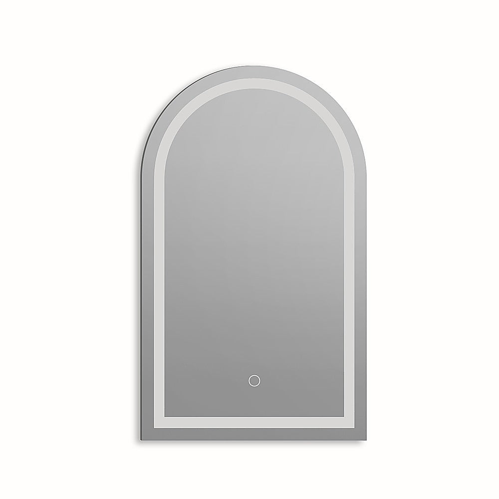 Image of arched led wall mirror bathroom mirrors makeup anti-fog 600mm x 1000mm  ideal for luxury casual home interiors