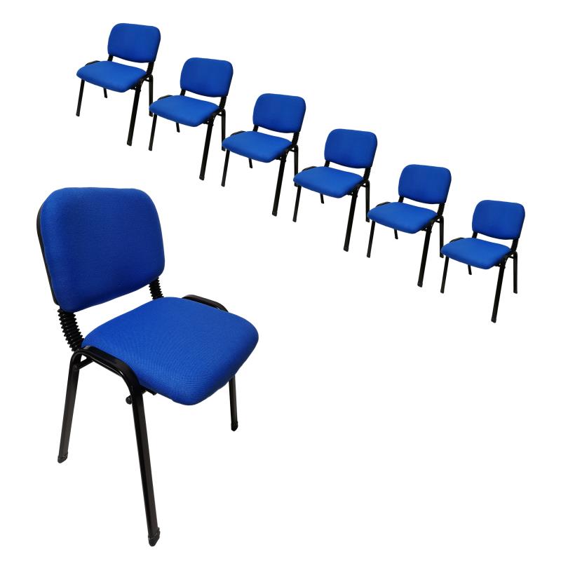 Image of nnecn stackable office conference visitor and community chairs (set of 7-blue)  versatile for both home and professional use