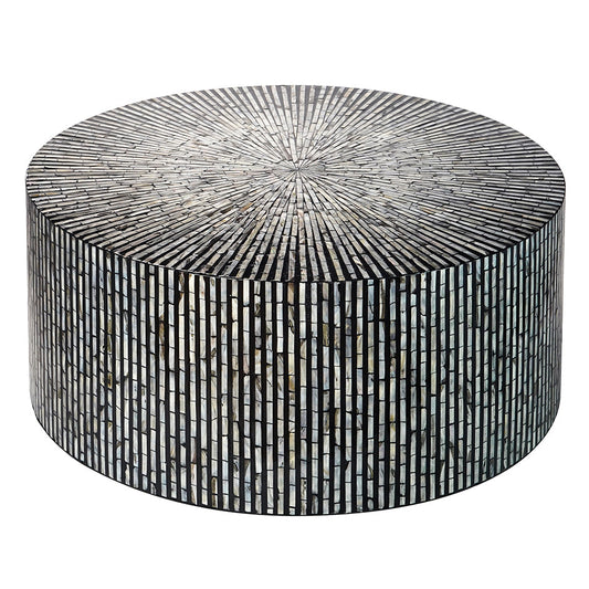 Image of cordelia round mother of pearl coffee table  available at The Epic Shop