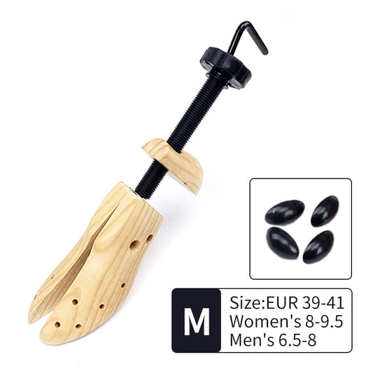Image of 1 pcs adjustable wooden shoe stretcher for men & women, size medium (eur 39-41)  available at The Epic Shop