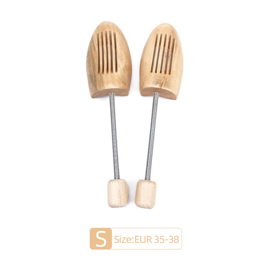 Image of small wooden spring shoe tree stretcher, size eur 35-38  (one pair)  available at The Epic Shop