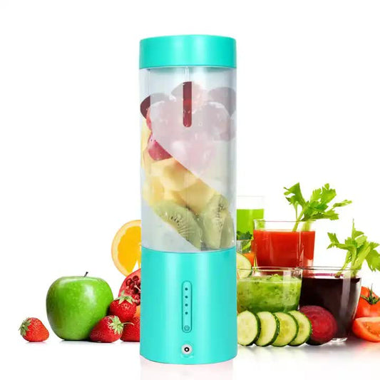 Image of blue portable juicer - magnetic charging fresh juice blender, multifunctional ice crushing fruit mixer  versatile for both home and professional use