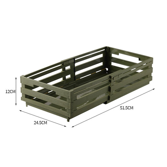 Image of green foldable industrial storage crates - portable outdoor collapsible storage box for home and travel  versatile for both home and professional use