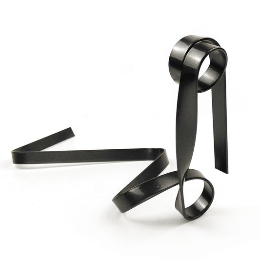Image of black modern ribbon wine bottle holder - creative floating wine rack for home and bar dcor  ideal for luxury casual home interiors