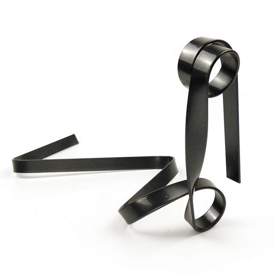 Image of black modern ribbon wine bottle holder - creative floating wine rack for home and bar dcor  ideal for luxury casual home interiors