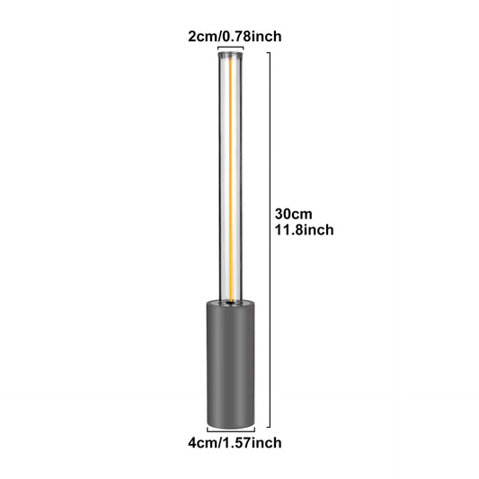 Image of 2 pcs grey modern minimalist rechargeable atmosphere lamp - touch-control night light for bedroom, bar, and portable outdoor use  ideal for luxury casual home interiors