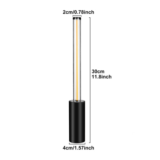 Image of 2 pcs black modern minimalist rechargeable atmosphere lamp - touch-control night light for bedroom, bar, and portable outdoor use  ideal for luxury casual home interiors