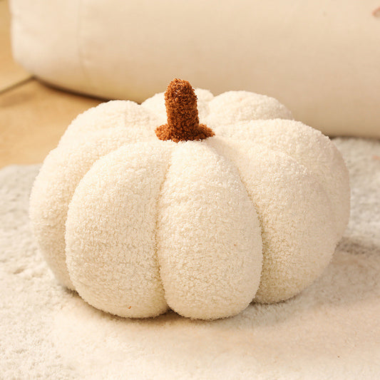 Image of white 2-pcs 30cm creative plush pumpkin pillow for sofa, window seat & living room decoration  ideal for luxury casual home interiors
