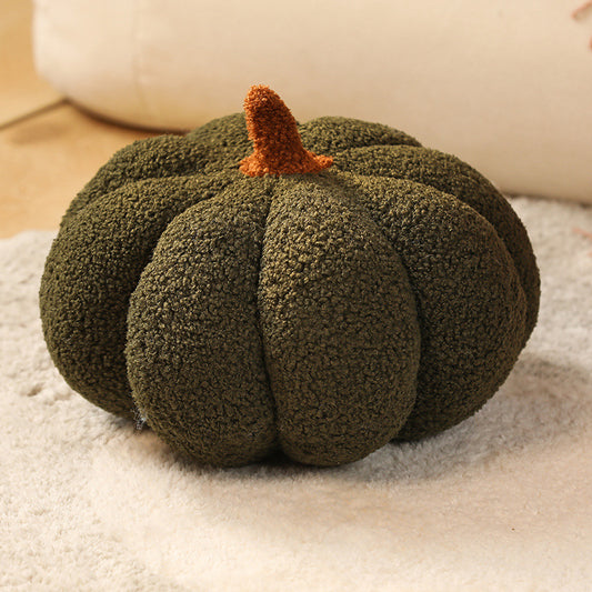 Image of dark green 2-pcs 30cm creative plush pumpkin pillow for sofa, window seat & living room decoration  ideal for luxury casual home interiors
