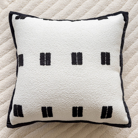 Image of geometric symbol 45x45cm decorative zebra-pattern pillow cover with non-woven insert  versatile for both home and professional use