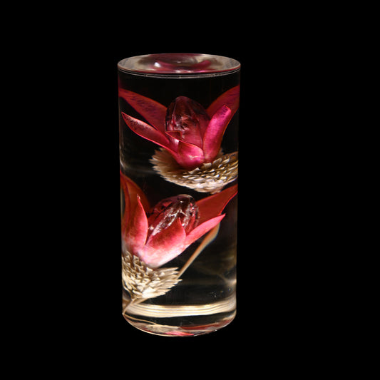 Image of lily eternal flower acrylic table lamp - color-changing led, usb rechargeable, touch control  ideal for luxury casual home interiors