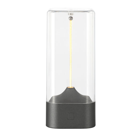 Image of gery portable magnetic table lamp with bendable led - usb-c rechargeable  ideal for luxury casual home interiors