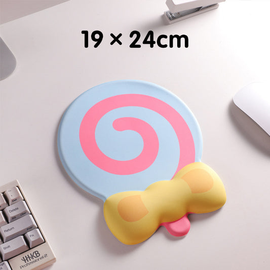 Image of blue lollipop ergonomic keyboard wrist rest & mouse pad set - 2-piece comfort combo  suitable for aged care, corporate offices, and commercial settings