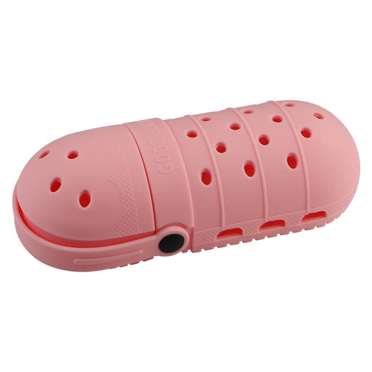 Image of 2 - pcs pink cute clog-shaped pen holder for desk organization  suitable for aged care, corporate offices, and commercial settings