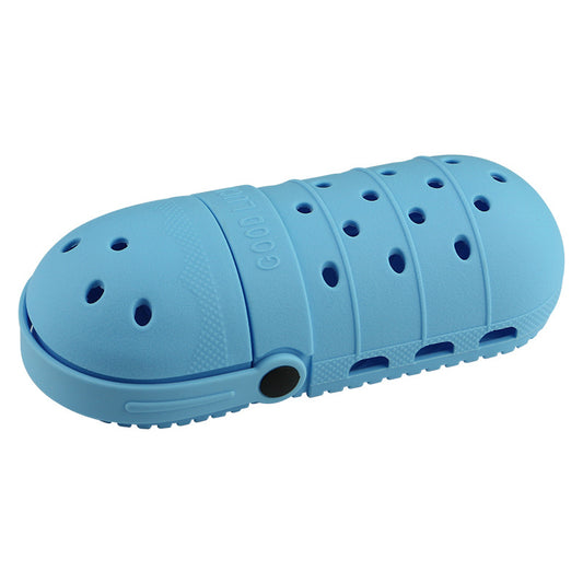 Image of 2 - pcs blue cute clog-shaped pen holder for desk organization  suitable for aged care, corporate offices, and commercial settings