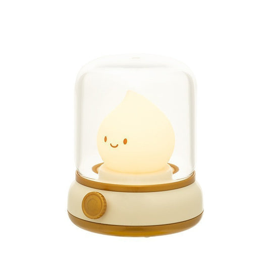 Image of retro kerosene lamp style led night light - 2 modes, dimmable, 15-min timer, usb-c rechargeable(yellow)  available at The Epic Shop