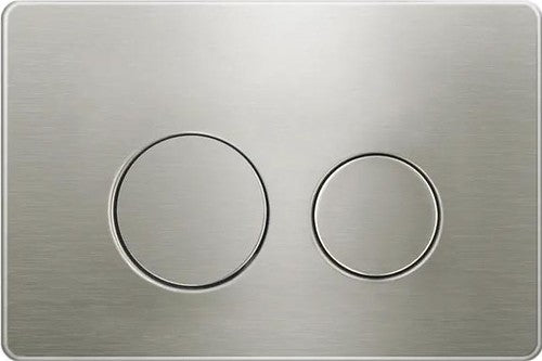 Image of r&t standard cisterns push plates - brushed nickel  available at The Epic Shop